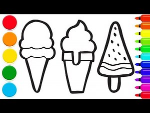 How to draw ice cream cone | step by step