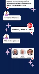 If students can use AI to answer a test question, does that question assess their learning? Join a panel of instructors at the upcoming AI in Education webinar and find out! | McGraw Hill Higher Ed