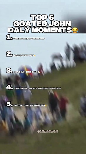 Top 5 John Daly GOATED Moments ⛳️🦁 Which golf moment was your favorite? #golf #golflife #golfswing #golfer #golfing #golfcourse | Brilliantly Bad Golf