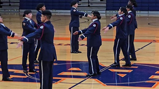 Outstanding JROTC Drill Performance at High School