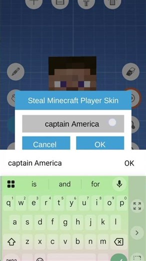 Edit skin captain America for Minecraft