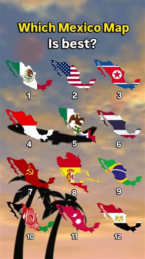Which Map of Mexico🇲🇽 will you choose? #world #mexico #map #geography #flag #country #comment #fyp