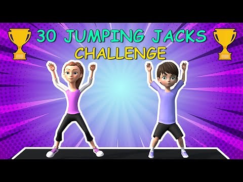 30 Jumping Jacks Challenge! | Fun Exercise for kids 🕺💃#jumpingjacks #exerciseforkids #kidsworkout