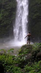 Man Standing Front Waterfall Amazing Waterfall Stock Footage Video (100% Royalty-free) 3472244073 | Shutterstock