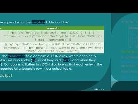 How to Flatten JSON Data in Snowflake Existing Table Fields