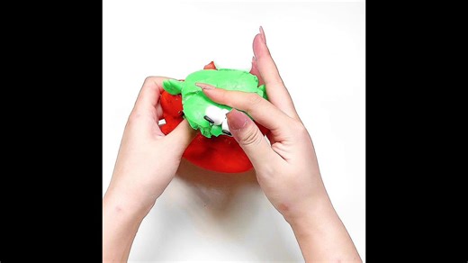 Cracking A Cute Frog With Red Swim Ring Clay