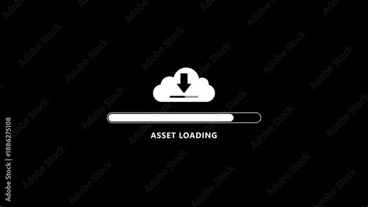 Cloud Download Progress Bar Animation Asset Loading animation cloud download symbol