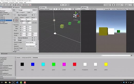 Unity2019新手教程6.2.3--Canvas画布
