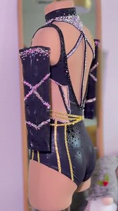 Customizable Jazz/musical Theatre Solo Dance Costume Black and Gold Sleeves Included - Etsy