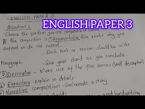 ENGLISH PAPER 3 REVISION