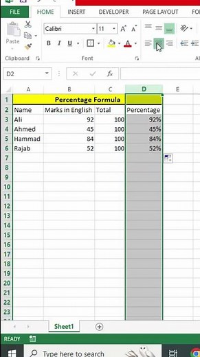 Find Percentage in Excel, Percentage Formula, #excel #exceltips #exceltricks #exceltutorial