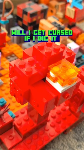 I discovered a dark secret about LEGO Minecraft's crimson tree #lego #minecraft #stopmotion