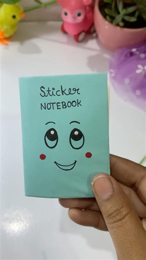 DIY Sticker Notebook 📔 ✨ #diy #craft #gift #papercraft #shorts