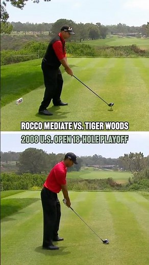The swings of Tiger Woods and Rocco Mediate at their 2008 U.S. Open playoff! #golf