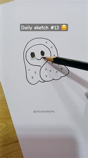 Cute Things to Draw When Bored part 13 #sketch #drawing #howtodraw #sketchtutorial #cuteghost