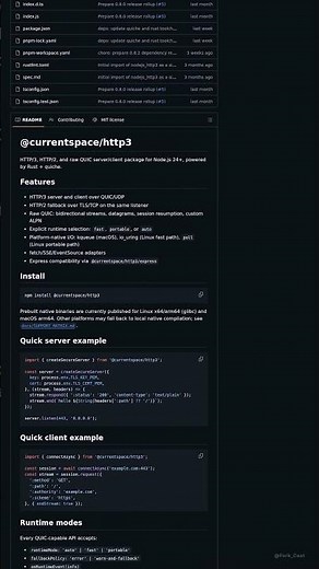 New http3 standard for Node.js #OpenSource #github #node #http