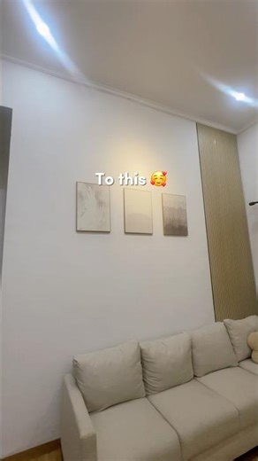 Living room makeover using wall paintings!