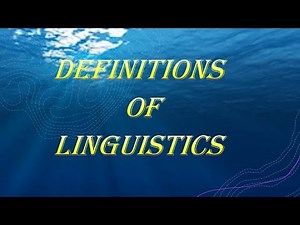 (Lecture-14), Definitions of Linguistics, G. Duffy, Pit Corder, Jean Aitchison, Victoria A Fromkin