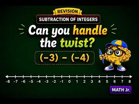 Subtraction of Integers on a Number line