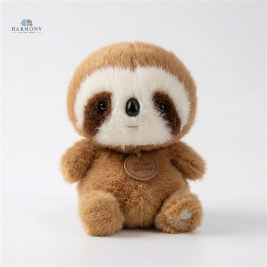 Personalized Sloth Plush Toy, Custom Name Embroidery, Baby Shower Gift