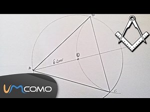 Descriptive Geometry - Drawing a Triangle Inscribed in a Circle