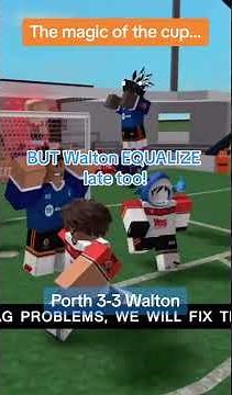 MAGIC OF THE CUP🏆 - HIGHLIGHTS OF THE BFC CUP FINAL BETWEEN WALTON AND PORTHMADOG! #bfc #roblox