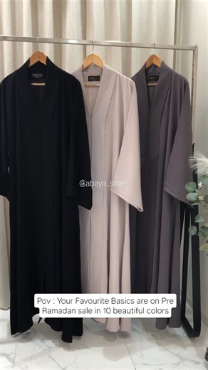 The Abaya Store on Instagram: "Bestselling Basic Abayas on Pre Ramadan Sale ❣️ Sale Price : Rs 2399/- Original Price : Rs 2699/- Fabric Options : Indonesian zoom , Polyweave and Dubai Nida. Also customisable in our Korean Nida ( Sale Price : Rs 2599/-) Color & Size customisations available. Abaya comes with a Premium Chiffon Hijab. #RamadanAbaya #abayaindia #abayafashion #RamadanCollection #Eidcollection"