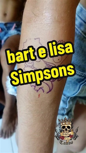bart e lisa Simpsons tattoo #tattooartist #tatuagem #simpsons #tattoosimpsons #art