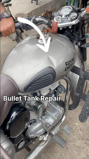 Bullet petrol tank repair 👍💯 #stbikemodified #shortviral #shortfeed