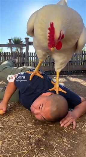 #FunnyShorts #Slapstick #ChickenAttack #AnimalPrank #CartoonPhysics #ViralShorts #GlobalHumor