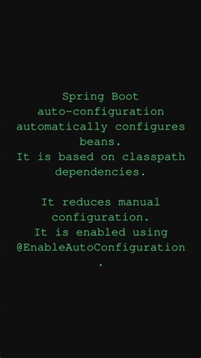 What is Spring Boot auto configuration | Springboot Interview Questions | #java #springboot #dsa
