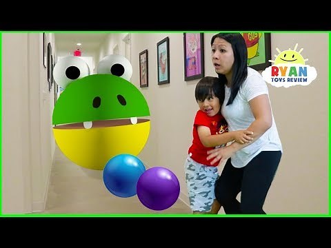 Pac-Man In Real Life meets Ryan!!!!