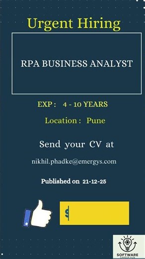 RPA Business Analyst #technology, #tech, #software, #programming, #coding, #developer,