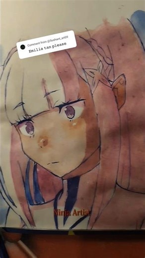 Drawing Emilia 💤✨️🪄 #anime #art #rezero #rezeroseason4