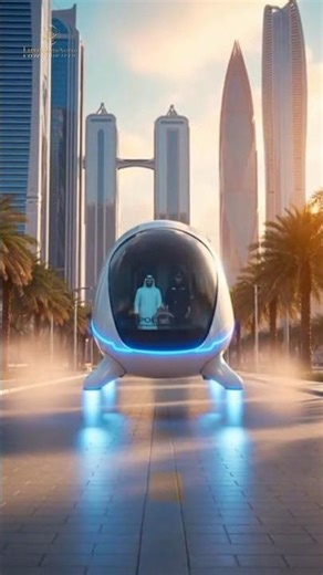 Futuristic Hover Pod Soars Through Dubai's Skyline