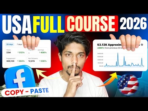 USA Facebook Page Full Course 2026 | USA Audience Grow & Monetize Step-by-Step