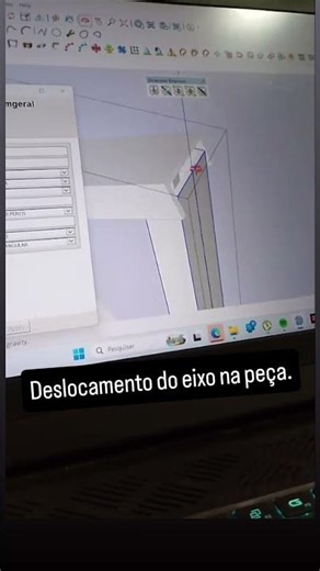 Deslocamento de eixo da peça #sketchup #architecture #arquitetura #engenharia #cad