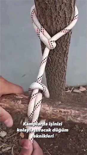 Knot-tying techniques that will make your work easier#bushcraft #shelter #camping #asmrvideo