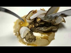 Encornets & Cèpes par Julien Dumas chef du Lucas Carton