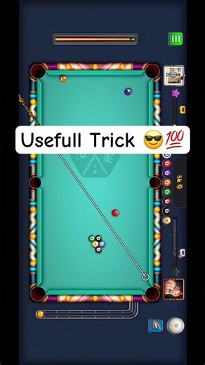 100% Working Trick 😎💯 #shortsfeed #youtubeshorts #shorts #gaming #8ballpool