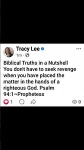 Biblical Truths in a Nutshell Psalm 94:1~Prophetess
