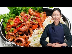 Spicy Small Octopus with Noodles / 낙지 소면 / Korean Nakji Bokkeum made from scratch!