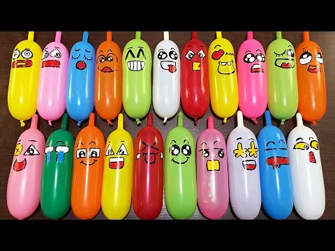 MAKING SLIME WITH MANY FUNNY LONG BALLOON AND GLITTER ! SATISFYING SLIME VIDEOS #3524