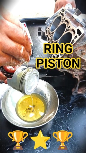 3 cylinder engine ring piston installation #mechanic #engine #shorts