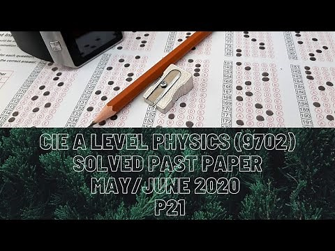 CIE A Level Physics Solved Past Paper May/June 2020 P21