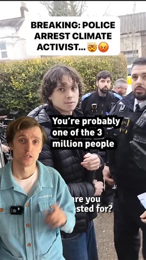 Greenpeace UK on Instagram: "Unfortunately, this video is MORE RELEVANT than ever. ⁠ ⁠ The year is almost over, so we're resharing some of our most popular posts from 2025. ⁠ ⁠ In February, Met Police officers raided a 25-year-old’s home - his “crime”? Planning a peaceful protest at an airport.⁠ ⁠ Officers were spotted collecting CLIMATE LEAFLETS as “evidence.” Let that sink in.⁠ ⁠ This isn’t just about climate activism. Today it’s environmental protesters AND people protesting genocide, tomorro