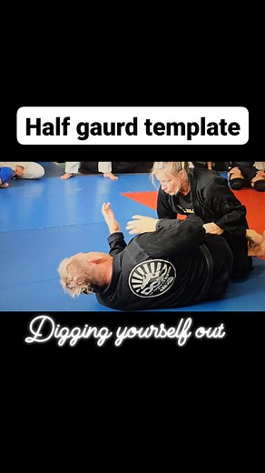 Dig yourself out from the bottom flat half gaurd. #csbjj #riganmachado | Erik Paulson
