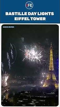Bastille Day Lights Up Eiffel Tower with Spectacular Fireworks Display