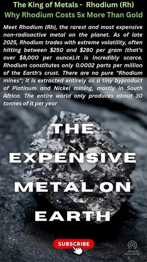 This mystery behind the rarest and expensive metal on Earth - #Rhodium, #mysteryl 💰