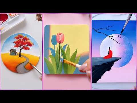 10 Amazing painting ideas || Best ART HACKS and PAINTING